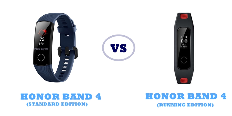 honor band 4 standard vs running edition compared