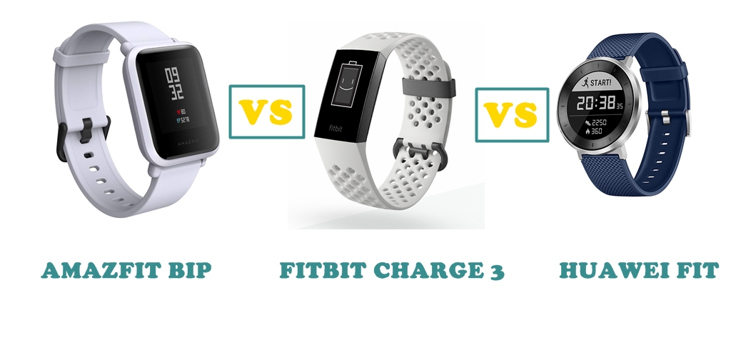 Compare Amazfit Bip vs Fitbit Charge 3 