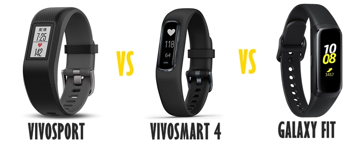 Garmin Vivosport vs Vivosmart 4 vs 