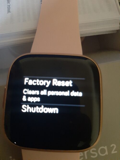 how to do factory reset on Versa 2