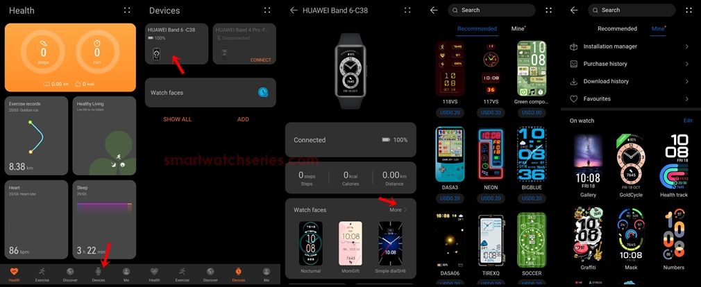 How to download watch face to Huawei Band 6