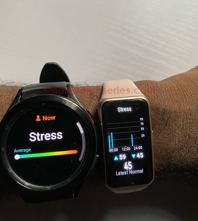 Stress comparison - Huawei Band 6 vs Galaxy Watch 4 Classic
