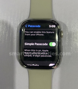 setup simple passcode for Apple watch