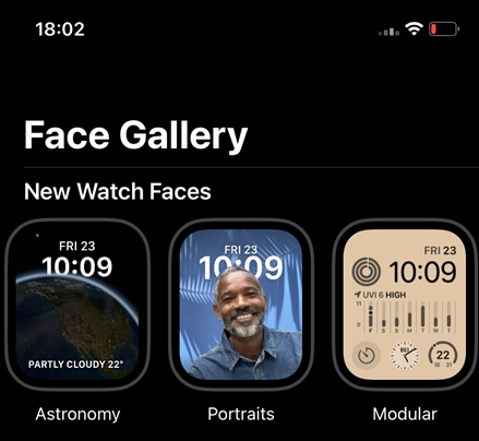 WatchOS 9 - Astronomy, Portrait, and Modular watch faces updated