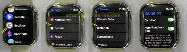 WatchOS 9 - How to enable auto-punctuation