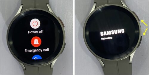 Reboot Galaxy Watch 5 (soft reset)